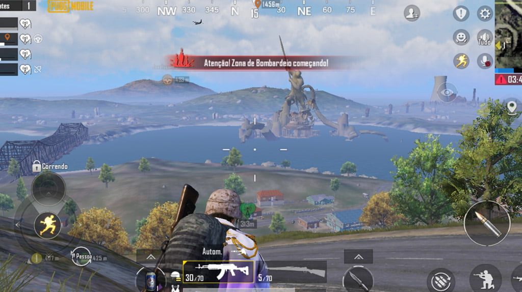 Gameplay de PUBG MOBILE - Jogo de tiro que é um dos melhores jogos de celular multiplayer