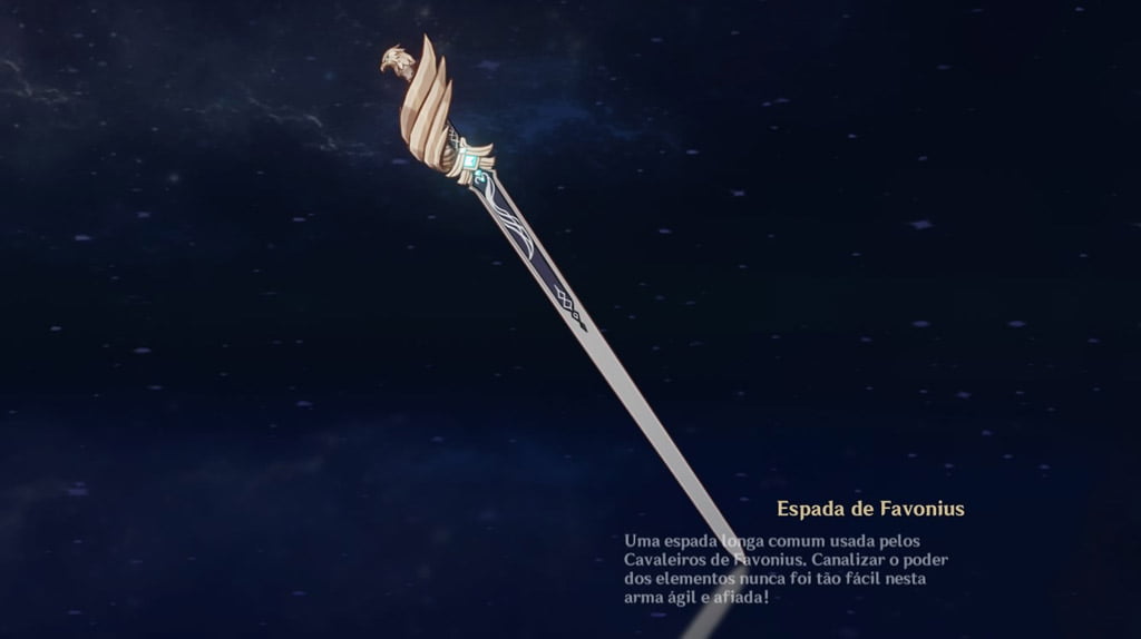 Genshin Impact - Espada de Favonius