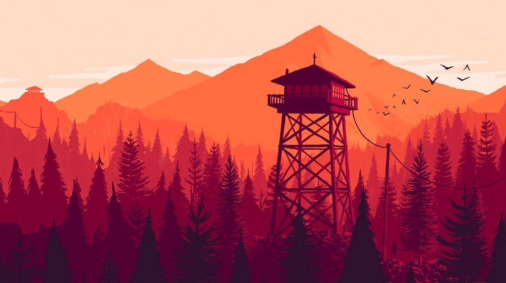 Arte de Firewatch, um jogo indie único e maravilhoso