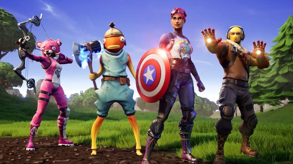 Personagens prontos para ação em Fortnite