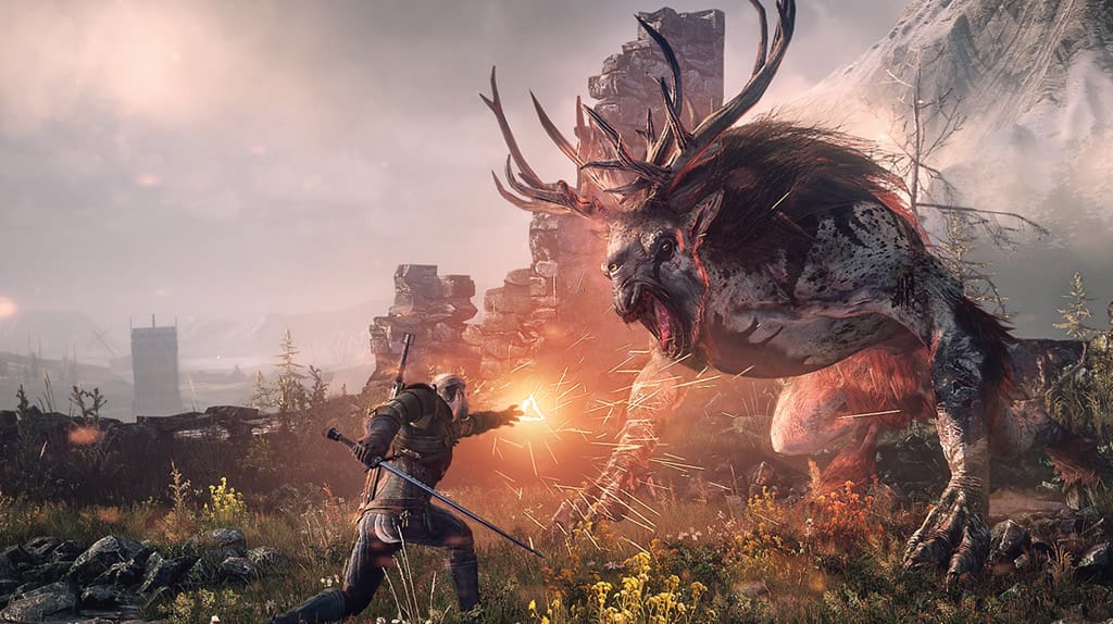 Uma cena de The Witcher 3: Wild Hunt - Uma das aventuras mais épicas entre os jogos para PS4