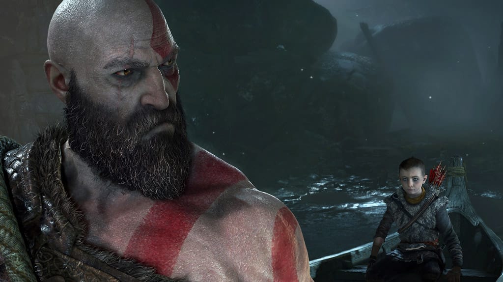 Uma cena de God of War - Um marco entre os jogos para PS4 com narrativa épica