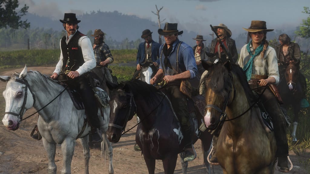 Uma cena de Red Dead Redemption 2 - Uma experiência incrível nos jogos para PS4 com mundo aberto