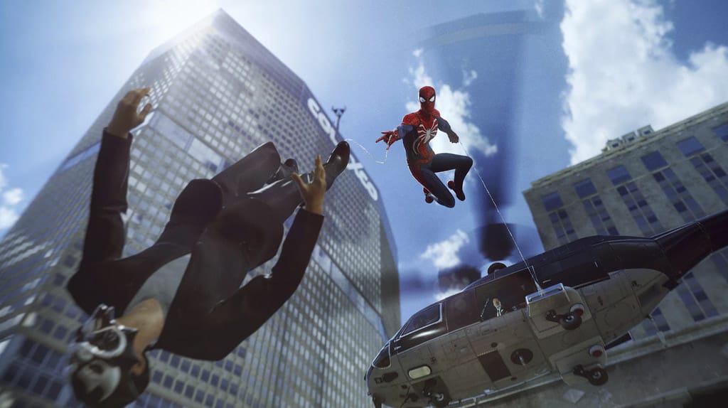 Uma cena de Spider-Man PS4 2018 - Um dos jogos para PS4 mais envolventes para fãs de super-heróis