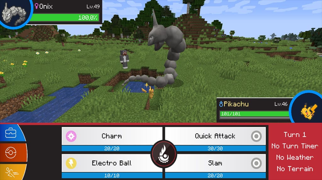 Uma captura de Pixelmon - Combine Pokémon e Minecraft com os melhores mods