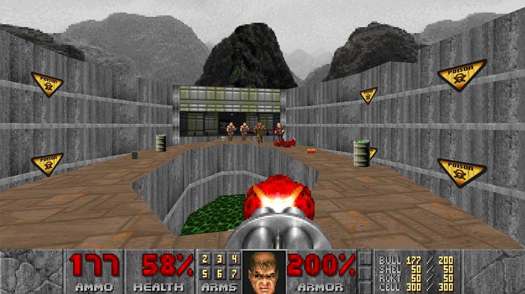 Uma cena de Doom - Ação frenética e monstros infernais redefinem o gênero dos FPS