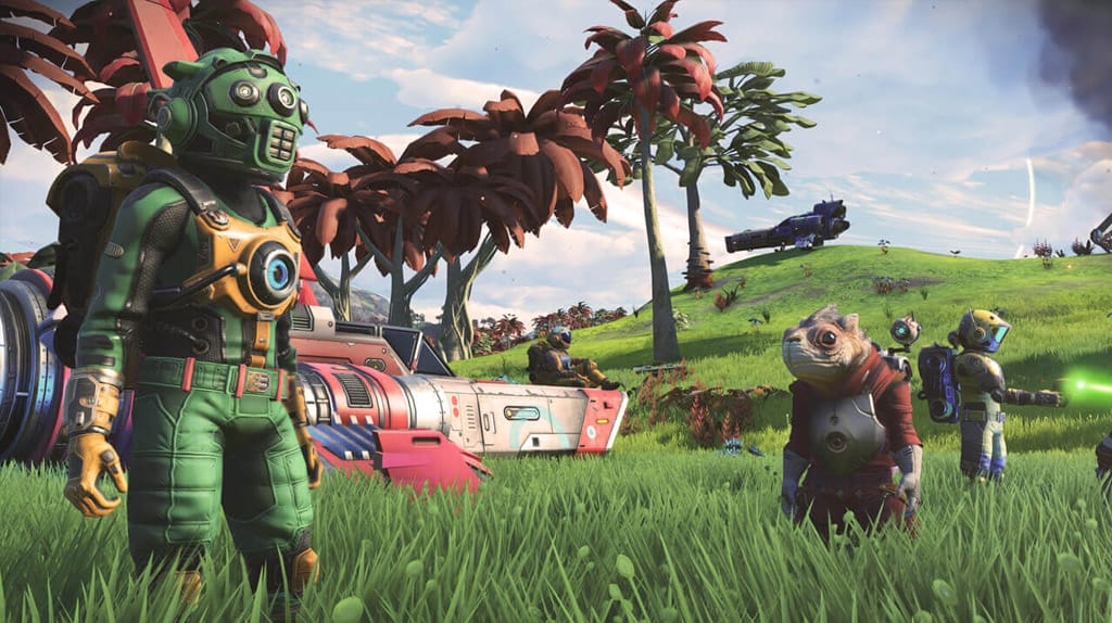 Uma cena de No Man’s Sky - Com vastas galáxias e infinitas possibilidades, é um dos jogos mundo aberto mais expansivos do mercado!