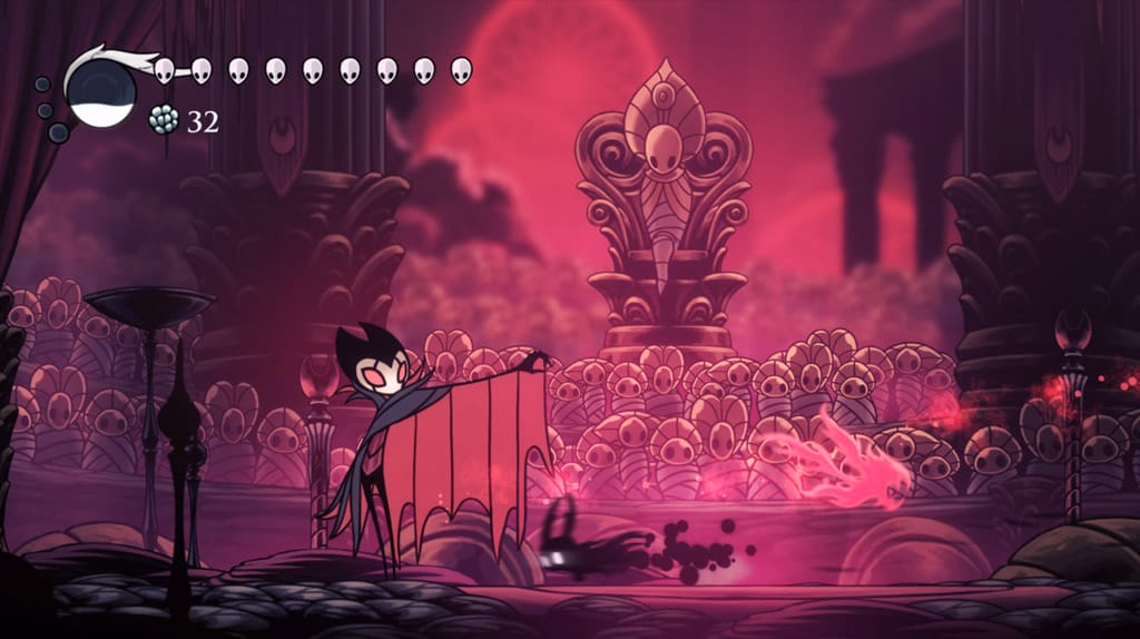 Uma cena de Hollow Knight - Um dos melhores jogos offline para PC fraco, com desafios envolventes e um mundo fascinante!