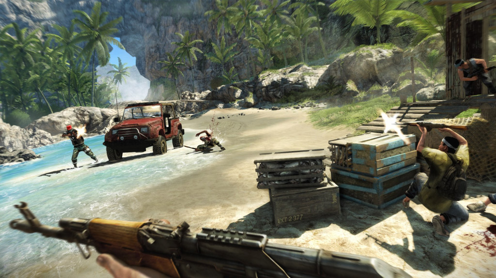 Uma cena de Far Cry 3 - A luta pela sobrevivência em uma ilha selvagem repleta de perigos e escolhas que fazem a diferença nos jogos mundo aberto.