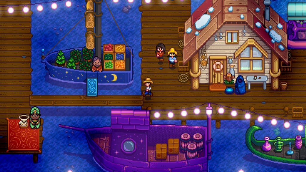 Uma cena de Stardew Valley - Relaxe e construa sua fazenda dos sonhos em um dos melhores jogos offline para PC!